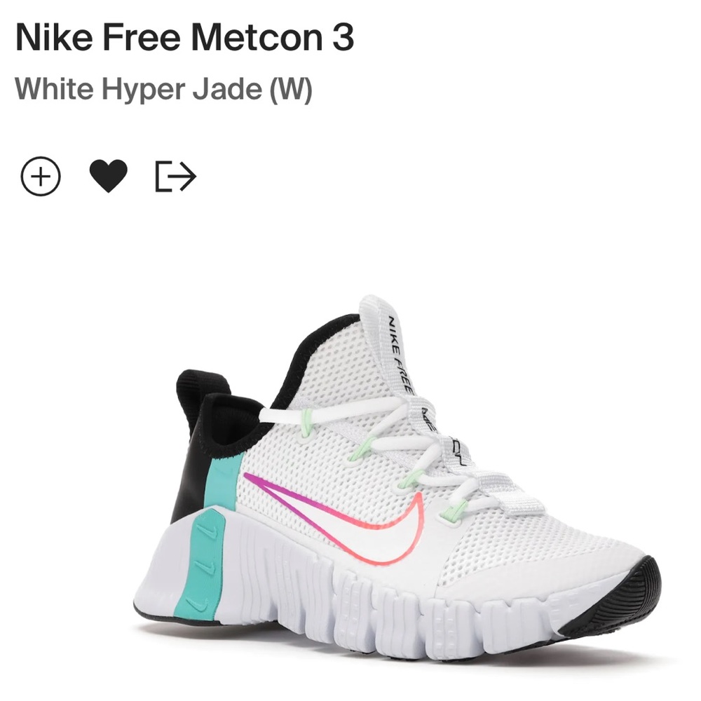 Nike Metcon Free 3 White Hyper Jade 8.5
